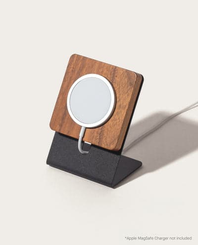 Gather MagSafe Phone Stand (Black/Walnut)