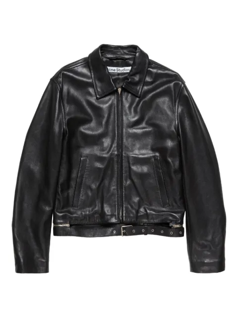 Belted Leather Jacket