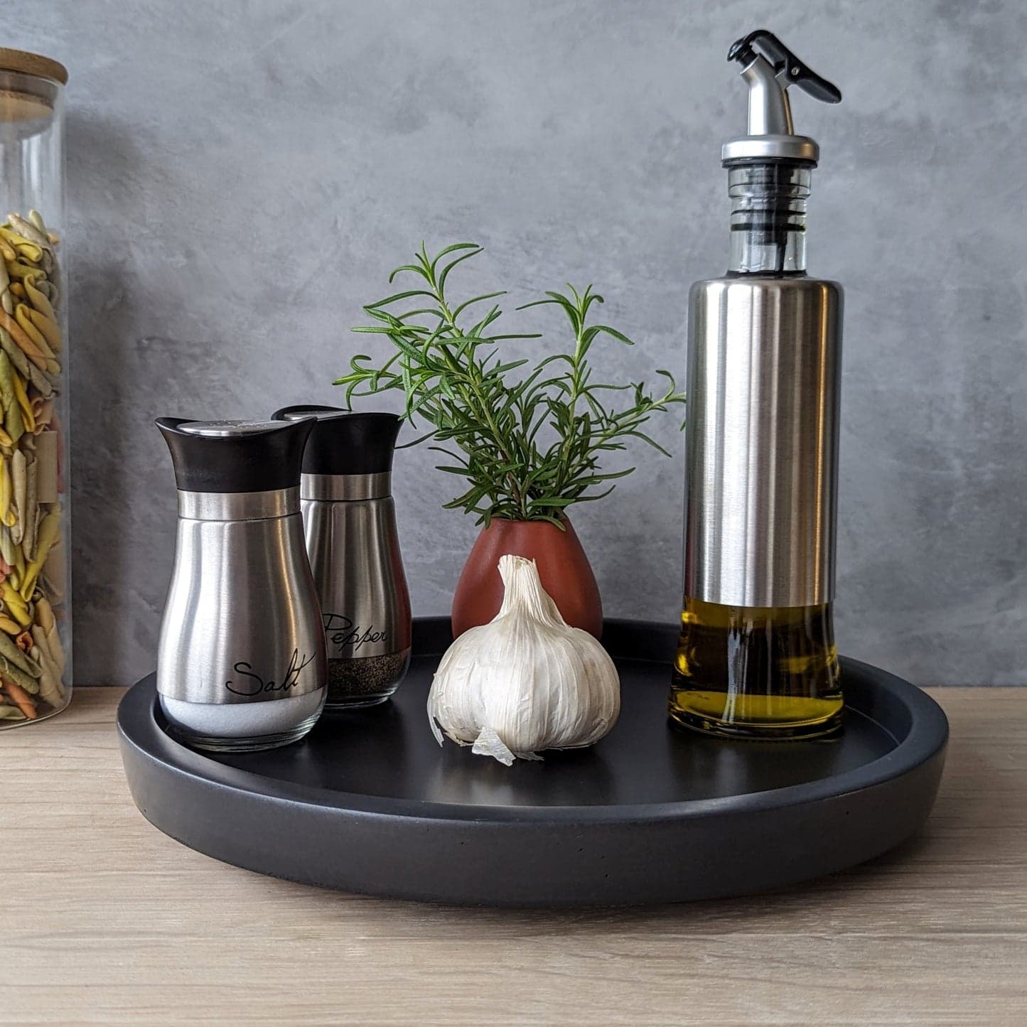 11.25" Concrete Lazy Susan Turntable